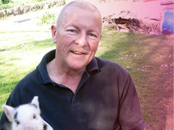 Mark holding his pet